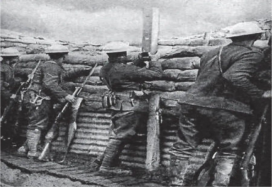 Using a periscope to see safely over a trench wall In his letter Walter imagines that one day he might use one to see the footer games, “ for nix”.